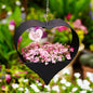 Metal Plant Hangers Indoor and Outdoor for Mom Women Her Wife Garden Lovers Birthday - Heart Shape Hanging Planters for Window Wall Living Room Office Decor(Black)