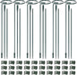 Mwellewm 6 Sets Plant Stakes 12/25/36 Inch Adjustable Plant Support Stakes Tall for Indoor Outdoor Plant Holder Stick Steel Garden Stem Pole Amaryllis Stakes with 30 Clip for Tomato Orchid Lily Flower
