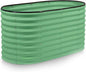 Plant & Plot Galvanized Raised Garden Beds Outdoor // 4×2×2 ft Planter Raised Beds for Gardening, Vegetables, Flowers // Large Metal Garden Box (Light Green) // Patented Tool-Free Design