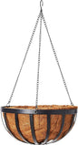 Arcadia Garden Products CB42 12" Solstice Round Hanging Basket, Black