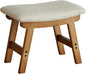 Foot Stools Ottoman, Small Soft Footrest Ottoman with Wood Legs, Sofa Footrest Extra Seating for Living Room Entryway Office