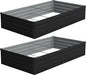 8x4x1ft(2 PCS) Galvanized Raised Garden Bed,Outdoor Planter Box Metal Patio Kit Planting Bed for Vegetables Flowers Herb,Black