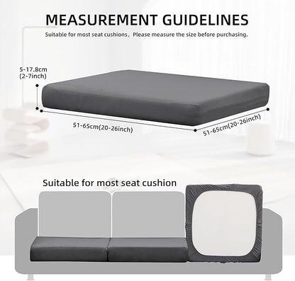Cushion Covers, 14 Pack, Grey Stretch-Fit for Patio Furniture