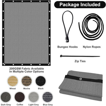 Artpuch 90% Sun Shade Cloth, 4 x 8 FT Pergola Shade Cover Canopy with Grommets, Sun Screen Fabric Tarp for Patio, Outdoor, Garden, Backyard, Blue Grey