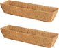 2 Pack 30 Inch Trough Coconut Liners for Window Box Planter Natural Coco Fiber Replacement Liner for Outdoor Plants Flowers Outside Coir Planters Porch Balcony Garden Decor
