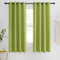 NICETOWN Blackout Short Curtain 63 inches Long for Windows, Thermal Insulated Curtain Grommet Room Darkening Window Treatment for Bedroom/Living Room, 1 Panel, W46 x L63, Fresh Green