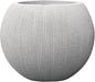 11.8" H X 14.5" D Round Plastic Planter with Drainage Hole & Plug, Large Lightweight Plant Pot, Stone Looking,Recyclable,Durable, Weather/UV Resistant for Indoor Outdoor, (8.9" Opening), Gray