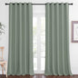 NICETOWN Sliding Door Window Treatment Blackout Patio Door Curtain Panels, Privacy Thermal Drapes for Bedroom Living Room Department with Grommet Top (Sage Green, W66 x L110)