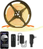 50ft COB Outdoor LED Strip IP67 Waterproof, 3000K Warm Whit DC24V Flexible LED Rope Strips with Remote & App Control Dimmable, DIY Lighting for Indoor, Outdoor, Bedroom, Garden, Patio