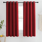 NICETOWN Blackout Short Curtain 63 inches Long for Windows, Thermal Insulated Curtain Grommet Room Darkening Window Treatment for Bedroom/Living Room, 1 Panel, W46 x L63, Burgundy Red
