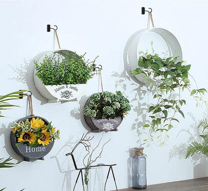 Ceiling Hooks for Hanging Plants 2Pack 2.5in,Wall Plant Hooks for Plants,Lights,Planters,Lanterns,Hanging Bird Feeders,Wind Chimes,Indoor&Outdoor Decoration Black