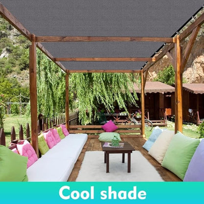 EMERIT 90% Shade Cloth Sun Shade Fabric Privacy Screen Shade Cover for Patio Garden Pergola Shade Cover Canopy with Gromments