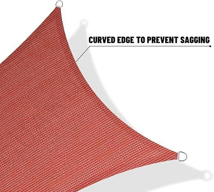 SUNNY GUARD Custom Size 14'x14'x19.8' Terra Red Sun Shade Sail Right Triangle UV Block Shade for Backyard Yard Patio Deck Garden(Customized)