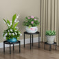 Zhongma Set of 3 Fully Assembled Metal Plant Stand for Heavy Potted Plant for Home Indoor and Outdoor, 220 LBS Capacity & Heavy Duty Construction, Sturdy Plant Riser without Installation Required
