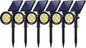 Nekteck Solar Lights, 2-in-1 Solar Spot Lights Outdoor, Waterproof Solar Powered Landscape Spotlights, Bright and Dark Sensing, Auto On/Off for Yard, Pathway, Garden, Driveway (6 Pack, Warm White)