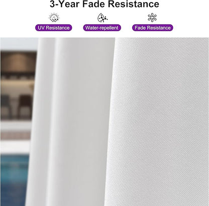 PURPLE LEAF 8' X 8' Patio Umbrella with Steel Plate Base for Pool 7' High Offset Outdoor Cantilever Umbrella Swimming Pool Umbrella with 360°Rotation for Poolside White