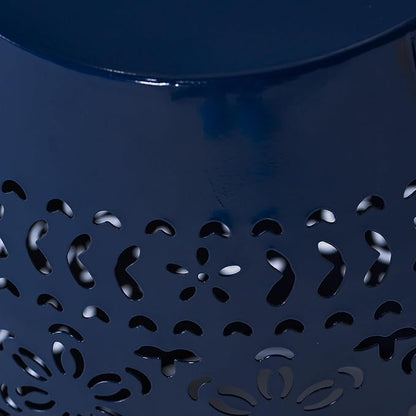 Christopher Knight Home Ruby Outdoor 12" Iron Side Table, Dark Blue