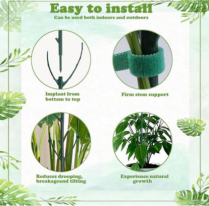 Stackable Monstera Moss Pole - 5 PCS Coir Plant Support Stakes for Indoor Plants, Bendable Totem Pole for Climbing Vines, Money Plant | Durable Indoor Plant Stakes (5 Pack)