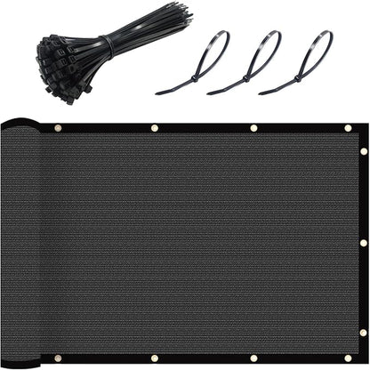 UPGRADE Fence Privacy Screen 8' x 50' Fence Commercial Shade Cover with Brass Grommets Heavy Duty Perfect for Outdoor Back Yard-Dark Grey, Customizable