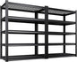 Set of 2 71"H Garage Shelving-3000LBS 5 Tier Storage Shelves,Adjustable Heavy Duty Metal Shelving Unit and Storage Large Wire Rack,Utility Steel Shelf For Shop Warehouse Industrial Pantry 71"x35"x16"