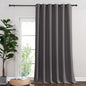 NICETOWN Patio Door Curtain 95 inch Length, Grommet Top Thermal Insulated Blackout Panels Curtain Drapes for Sliding Glass Door (Gray, 80" Wide, 1 Panel)
