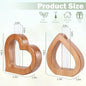 Terrarium Set of 2 with Heart-Shaped Wood Stand and Glass Tube