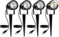 Outdoor Spotlight Warm White 2700K, 10W LED Spot Lights Outdoor for Yard Garden Tree, 120V Plug in Landscape Lighting with IP65 Waterproof for Halloween Christmas Decor, 4 Pack