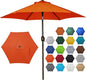 Blissun 7.5 ft Patio Umbrella, Yard Umbrella, Outdoor Market Umbrella with Push Button Tilt Crank, Orange