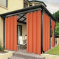 BONZER Outdoor Waterproof Curtains for Patio Privacy Grommet Light Filtering Outside Curtains for Gazebo, Porch, Pergola, Pavilion, 1 Panel, 84W x 108L inch, Mecca Orange