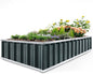 KING BIRD Raised Garden Bed 68"x 36"x 12" Galvanized Steel Metal Outdoor Garden Planter Box Kit with 2 Pairs of Gloves (Dark Grey)