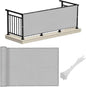 LOVE STORY 3'x10' Gray Balcony Screen Privacy Fence Cover (HDPE) UV Protection Weather-Resistant 3 FT Height Shield for Deck, Patio, Backyard, Outdoor Pool, Porch, Railing