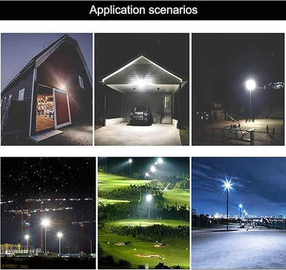 4Pack LED Flood Light Outdoor,150W LED Work Light 15500lm with 6FT US Plug,IP66 Waterproof Exterior Security Lights,6000K Daylight White Outside Floodlights Slim Design for Playground Yard