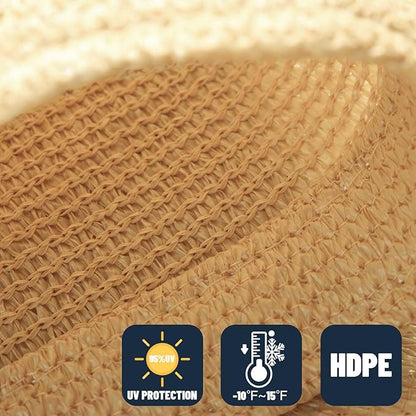 SUNNY GUARD Custom Size 15'x15'x15' Sand Sun Shade Sail Triangle UV Block Shade for Backyard Yard Patio Deck Garden(Customized)