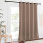 NICETOWN Patio Blackout Curtain Panels - Extra Wide Sliding Door Thermal Insulated Drape, Privacy Room Divider Curtain for Bedroom Office (Cappuccino, 66 x 118 Inch Long)