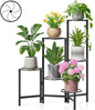 Outdoor Plant Stands for Patio Corner Tall Plant Stand Indoor Metal Flower Pot Stands for Multiple Plants 6 Tier Heavy Duty Shelf Black Kite