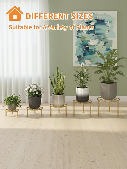 5 Pack Metal Plant Stands 5-Pack Round Supports Display Rack Tiered Plant Stand Shelf For Indoor Outdoor Multiple Plants Decoration Rack Shelf for Home