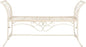 Safavieh PAT5016A Collection Arona Antique White Wrought Iron 51" Outdoor Garden Bench