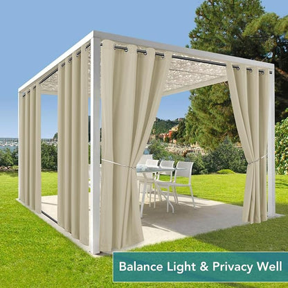 HolidayIdeas Outdoor Curtains for Patio Waterproof 6 Panels 54x95 - Image 5