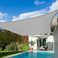 KANAGAWA Sun Shade Sail Curved 24'X24' Grey Rectangle Outdoor Shade Cover UV Blovk Canopy for Patio Garden Backyard Heavy Duty Permeable 185GSM (We Make Custom Size)