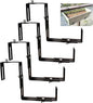 Adjustable Planter Box Brackets, Window Boxes Planters, Heavy-Duty Planters Hanging Flower Box Holders,for Mounting Railing Windowsills, Garden, Fences, and Balcony (4 Pack Black)