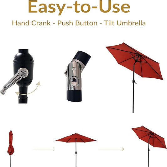 Outdoor Patio Umbrella – Polyester Table Market Umbrella