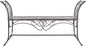 Safavieh PAT5016B Outdoor Collection Adina Rustic Brown Wrought Iron 51-inch Garden Bench
