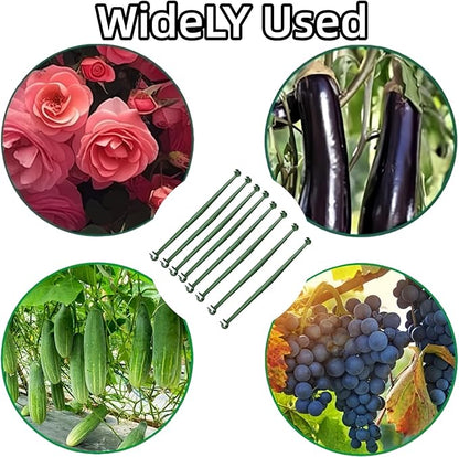 100Pcs Stake Arms for Tomato Cage, 11.8 inch Tomato Stake Connectors, Expandable Support Trellis Connectors for 11mm Stakes for Garden Climbing Plants Vegetables