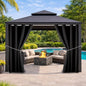 DIVA EN CAMINO DEC Outdoor Patio Curtain Waterproof Darkening Thermal Insulated Indoor Curtains for Bedroom, Porch, Living Room, Pergola, Cabana, W52 x L95, Black, Set of 2 Panels
