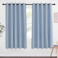 NICETOWN 66 Inch Long Blackout Curtains for Bedroom Living Room, Thermal Insulated Room Darkening Curtains, Light Blocking Blackout Drapes for Bedroom, 66" W x 66" L, 1 Panel, Vintage Blue