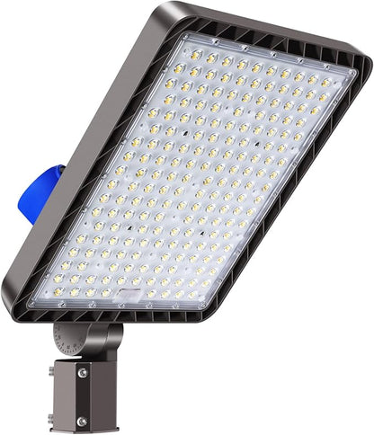 Juyace 480W LED Parking Lot Light,Slip Fitter Mount, 72000LM Shoebox Flood Light with Photocell, IP65 Waterproof Outdoor Area Street Light for Commercial Stadium Warehouse, 110-277V