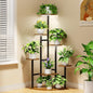 Corner Plant Stand with Grow Lights, 7 Tiered Plant Shelf Indoor, 43" Corner Plant Stands for Indoor Plants, Metal Plant Flower Display Shelves, Plant Organizer Rack for Living Room, Balcony, Home Decor（Round)