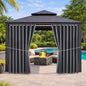 Waterproof Outdoor Curtain W105 x L108 - Grommet Top Sunlight Blocking Window Treatment Drapes Blackout Curtains for Home Bedroom Living Room Patio Porch Pergola Cabana Gazebo ( 2 Panels)