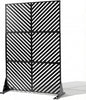 VINGLI Privacy Fence Panels, 72H’’ x 47W’’ Metal Privacy Screen Freestanding, Decorative Privacy Panels for Patio Garden Pool, Outdoor & Indoor (Diagonal Stripe)