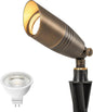 LUTEC Solid Brass Low Voltage Landscape Lighting, 12V Heavy Duty Waterproof Landscape Spotlights Bronze, Wired Uplights Outdoor Fixtureswith ABS Spike, Garden Yard Pathway Tree with MR16 Bulb